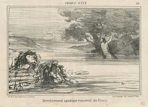 Croquis Dété Prints: Divertissement... renouvelé des Grecs, 19th century. Creator: Honore Daumier