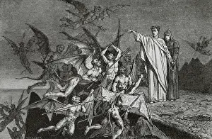 Behaviour Prints: The Divine Comedy, (1307-1321): Inferno (Hell), 1888. Creator: Jean Edouard Dargent