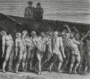Punishment Prints: The Divine Comedy, (1307-1321): Inferno (Hell), 1888. Creator: Jean Edouard Dargent