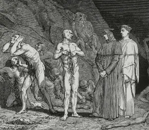 Punishment Prints: The Divine Comedy, (1307-1321): Inferno (Hell), 1888. Creator: Jean Edouard Dargent