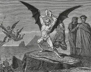Punishment Prints: The Divine Comedy, (1307-1321): Inferno (Hell), 1888. Creator: Jean Edouard Dargent