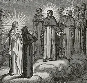 Heaven Prints: The Divine Comedy, (1307-1321): The Paradise, 1888. Creator: Jean Edouard Dargent