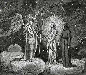 Preparation Prints: The Divine Comedy, (1307-1321): The Paradise, 1888. Creator: Jean Edouard Dargent