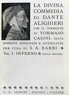Theory Prints: The Divine Comedy, (1307-1321), Vol I: Inferno (Hell), 1307-1321. Creator: Dante Alighieri