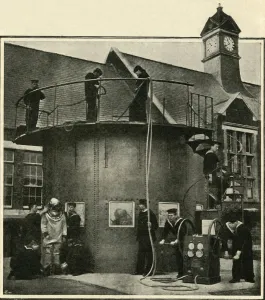 Portsmouth Prints: The Diving Tank At Portsmouth Where Divers Are Trained, 1901. Creator: Unknown