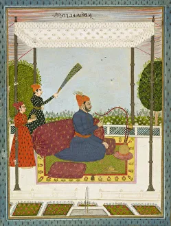 Bolster Prints: Diwan Nawal Singh, Prime Minister of Datia, ca. 1750. Creator: Unknown