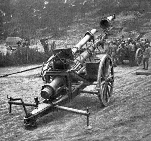 Artillery Gun Prints: Dix jours de bataille sur la Somme; Un periscope geant sur roues pris aux Allemands dans