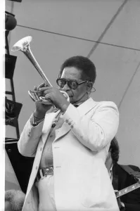Dizzy Prints: Dizzy Gillespie, Capital Jazz, Alexandra Palace, 1979. Artist: Brian O Connor