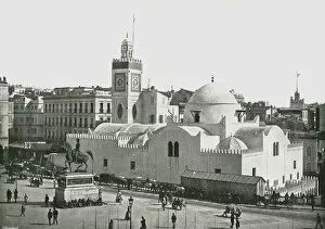 El Djazair Gallery: The Djama a al-Djedid, Algiers, Algeria, 1895. Creator: Poulton & Co