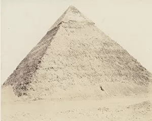 Teynard Felix Gallery: Djizeh (Necropole de Memphis), Pyramide de Chephren, 1851-52, printed 1853-54