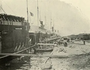 Quai Prints: At the Dock, June 10th, Spanish-American War, 1898, (1899). Creator: Burr McIntosh