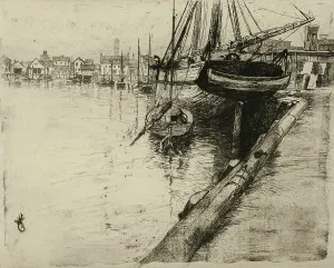 Dockside Prints: Dock, New York River, n.d. Creator: Charles Frederick William Mielatz