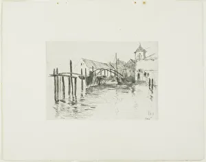 John Henry Twachtman Prints: Dock at Newport, 1893. Creator: John Henry Twachtman