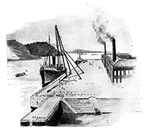 Chino Japanese War Of 1894 1895 Prints: In the Dockyard, Port Arthur, 1895. Creator: Unknown