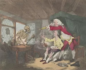 Skeleton Gallery: The Doctor Dismissing Death, 1785. 1785. Creators: Peter Simon, Francis Jukes