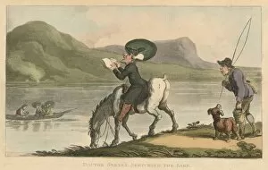 Doctor Syntax Sketching The Lake, 1820. Artist: Thomas Rowlandson