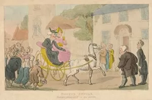Bystanders Gallery: Doctor Syntax Taking Possession of His Living, 1820. Artist: Thomas Rowlandson