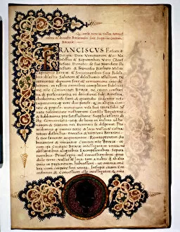 Brescia Collection: Document by which the Duke of Venice, Francesco Foscari, grants new privileges to Brescia, 1470