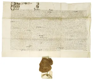 Good Queen Bess Prints: Document signed by Queen Elizabeth I with Royal Great Seal