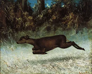 Doe Leaping, 19th century. Artist: Gustave Courbet