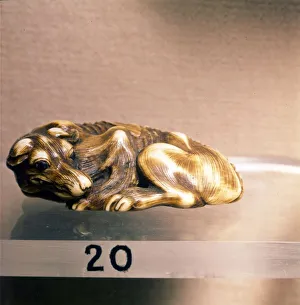 Curled Up Gallery: Dog, One of Twelve Animals in the Japanese Zodiac, Netsuke, c19th century