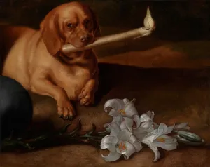 Juan Prints: Dog with a Candle and Lilies, about 1660s. Creator: Juan de Pareja