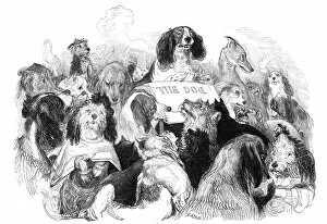 Landseer Gallery: The Dog Bill Committee, drawn by T. Landseer, 1844. Creator: Thomas Landseer