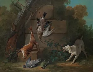 Dog Guarding Dead Game, 1753. Creator: Jean-Baptiste Oudry