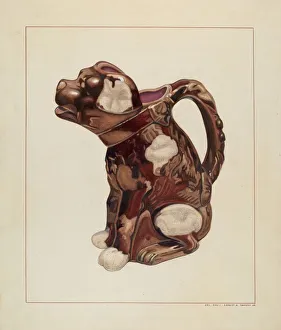 Ernest A Towers Jr Prints: Dog Pitcher, c. 1938. Creator: Ernest A Towers Jr