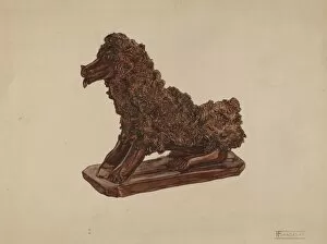 Kitsch Gallery: Dog Statuette, c. 1940. Creator: Frank Fumagalli