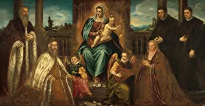 Giacomo Tintoretto Gallery: Doge Alvise Mocenigo and Family before the Madonna and Child, c. 1575