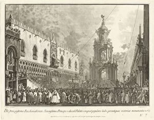Carnival Collection: The Doge Attends the Giovedi Grasso Festival in the Piazzetta, 1763 / 1766