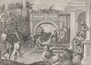 Enrico Collection: Doge Enrico Dandolo crowns Baldovino the first emperor of the Latin Empire of Constanti