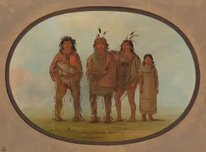 Four Dogrib Indians, 1855 / 1869. Creator: George Catlin