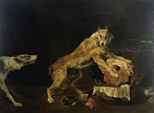 Funny Prints: Dogs with a Bull's Head, 1650