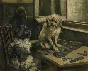 Scissors Prints: Dogs, c1860-1900. Creator: Jan Stobbaerts