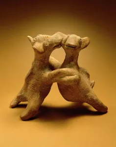 Colima Prints: Dogs Playing, 200 B.C.-A.D. 500. Creator: Unknown