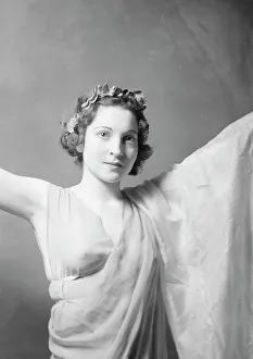 Arms Out Prints: Dolin, Hortense, portrait photograph, 1935 May. Creator: Arnold Genthe
