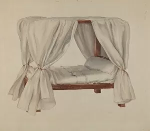 Bed Canopy Gallery: Doll Bed, c. 1937. Creator: Lillian Causey