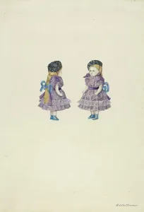 Porcelain Doll Prints: Doll of Bisque, c. 1937. Creator: Edith Towner