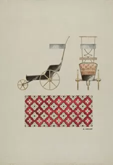 Buggy Gallery: Doll Buggy and Rug, c. 1940. Creator: Randolph F Miller