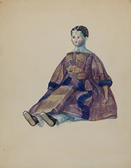 Lowry Mina Prints: Doll, c. 1936. Creator: Mina Lowry