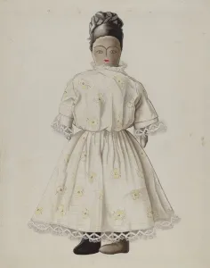 Period Costume Collection: Doll, c. 1937. Creator: Bertha Semple