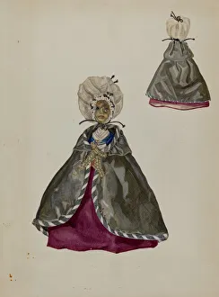 Period Costume Collection: Doll, c. 1937. Creator: Verna Tallman