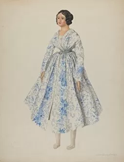 Period Costume Collection: Doll, c. 1940. Creator: Christabel Scrymser