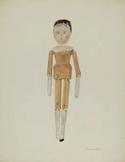 Unclothed Prints: Doll, c. 1940. Creator: Clinton Myers