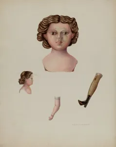 Compositional Prints: Doll (Composition), c. 1941. Creator: Archie Thompson