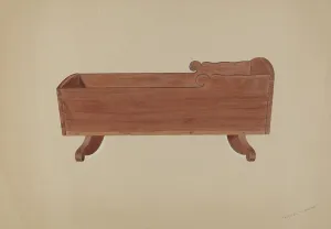 Doll Cradle, c. 1938. Creator: Therkel Anderson