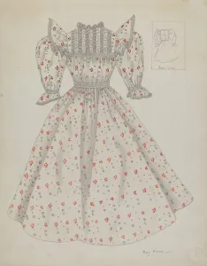 Humes Mary E Prints: Doll Dress, c. 1936. Creator: Mary E Humes
