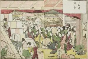 Saki No Prints: Doll Festival, c1802. Creator: Hokusai
